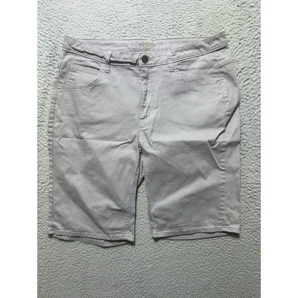 Lee Riders By Lee Women's Grey Denim Jean Shorts‎ Size 14 M